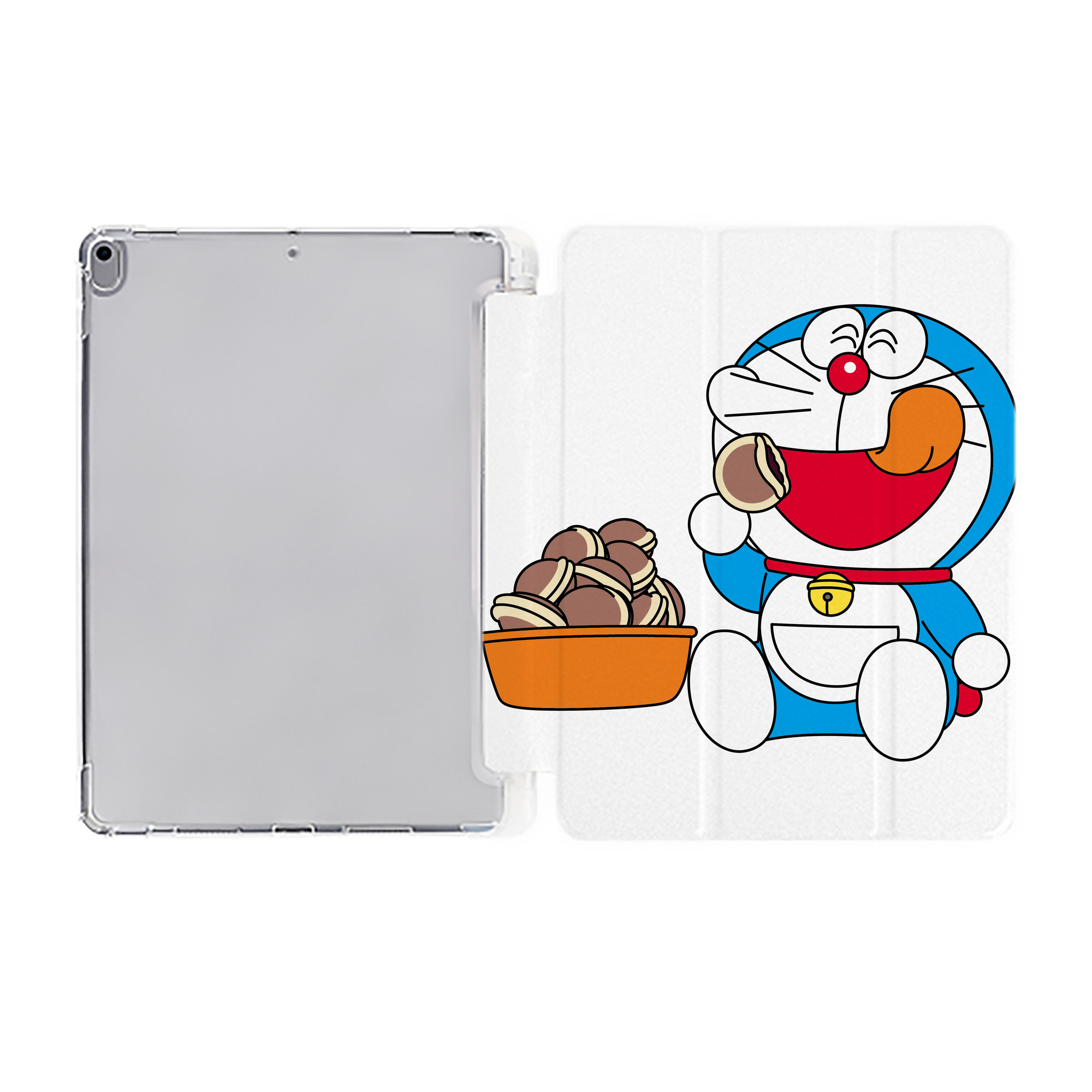 （画像用） ドラえもん Doraemon IPad ケース ペン収納付き 三つ折りスタンド PUレザー×シリコン 対応機種9.5/10.5/10.9インチ